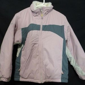 POWDER ROOM pink and gray, large, l, winter, GUC